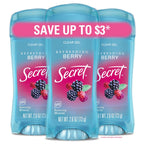 Secret Fresh Antiperspirant Deodorant for Women. 72hr Breathable Sweat & Odor Protection. Instant Freshness & Gentle. PH Balancing Minerals. Clear Gel. Cool Waterlily Scent. 2.6 oz (Pack of 3)
