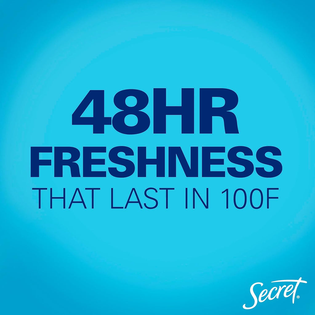 Secret Aluminum Free Deodorant for Women. 48hr Odor Protection. Free of Parabens Dyes Talc & Baking Soda. PH Balancing Minerals. Clear Solid. Clear Ocean Scent. 2.4 oz