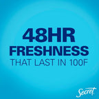 Secret Aluminum Free Deodorant for Women. 48hr Odor Protection. Free of Parabens Dyes Talc & Baking Soda. PH Balancing Minerals. Clear Solid. Clear Ocean Scent. 2.4 oz