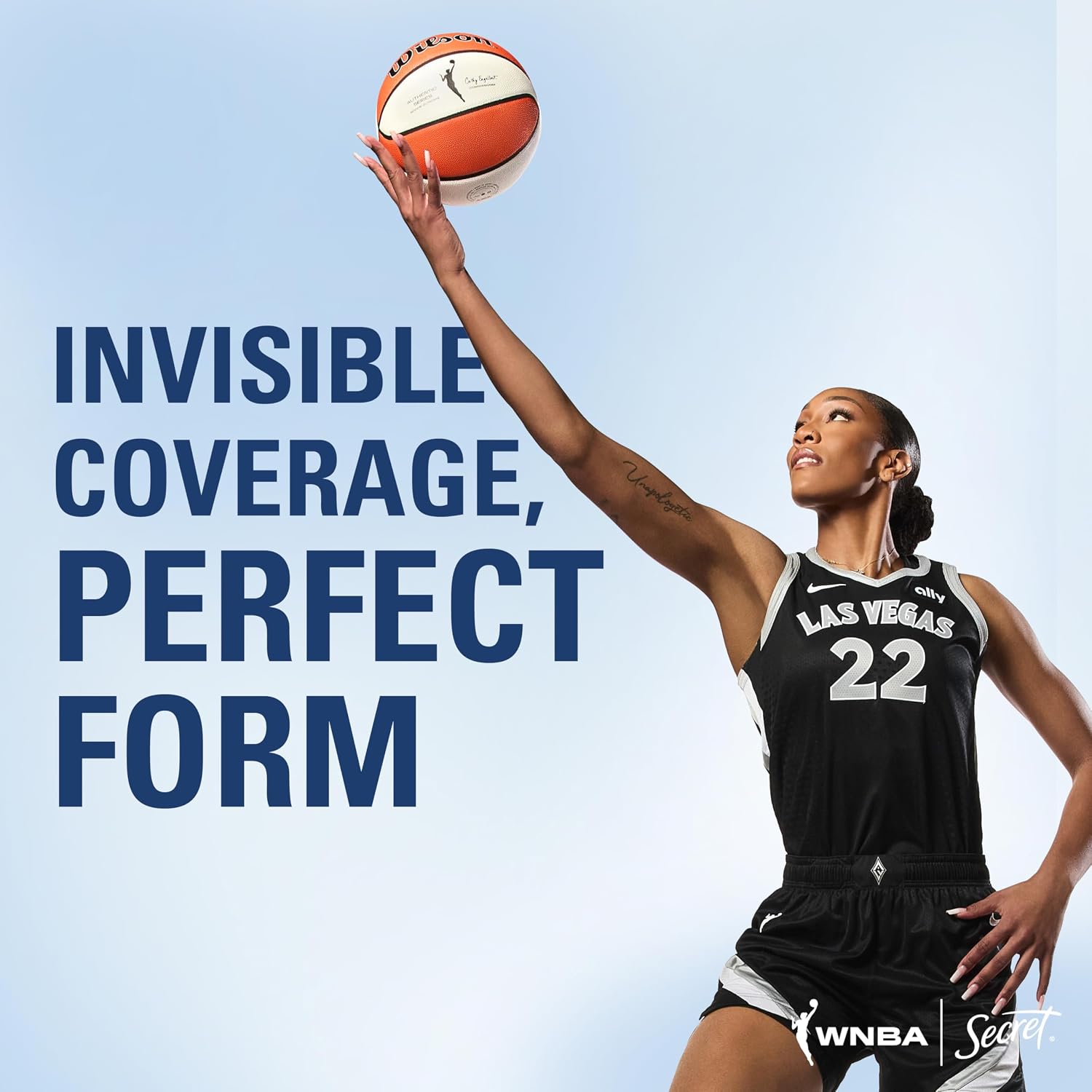 Secret Clinical Strength 100HR Defense. Invisible Solid Antiperspirant Deodorant for Women. A'Ja Wilson Edition. Triple Threat Sweat Protection. Hyaluronic Acid. Court Queen Citrus Scent. 2.6 oz