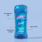 Secret Outlast Antiperspirant Deodorant for Women. Clear Gel. 72hr Sweat and Odor Protection. PH Balancing Minerals. Long Lasting Underarm Deodorant Gel. Unscented. 2.6 oz