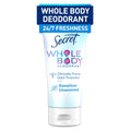Secret Whole Body Deodorant Cream for Women. Unscented. Aluminum Free Deodorant Cream. 72 HR Odor Protection. 3.0 oz