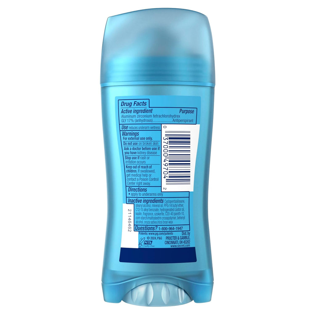 Secret Fresh Antiperspirant Deodorant for Women. 72hr Breathable Sweat & Odor Protection. Instant Freshness & Gentle. PH Balancing Minerals. Clear Gel. Relaxing Lavender Scent. 2.6 oz