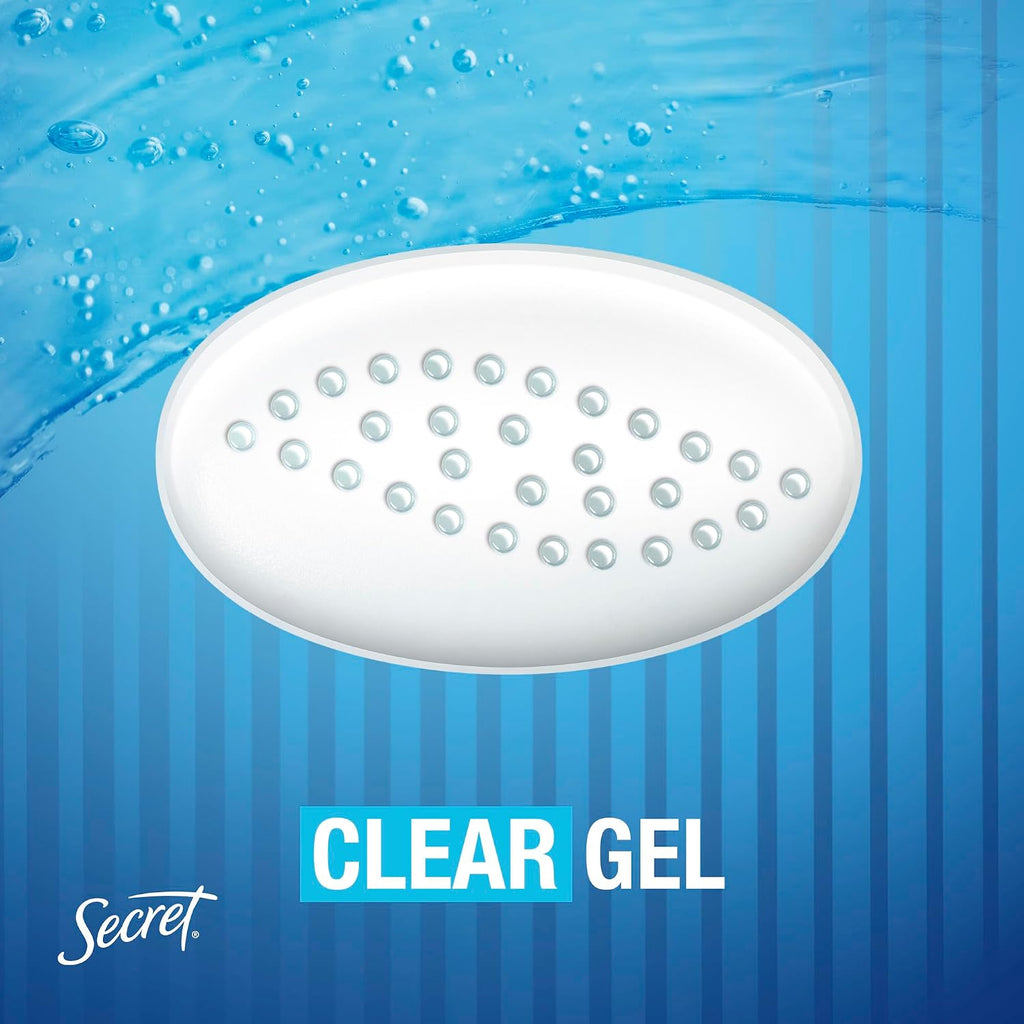 Secret Outlast Antiperspirant Deodorant for Women.72hr Sweat & Odor Protection.PH Balancing Minerals.Clear Gel.Completely Clean Scent.2.6 oz.(Pack of 4)