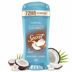Secret Fresh Antiperspirant Deodorant for Women. 72hr Breathable Sweat & Odor Protection. Instant Freshness & Gentle. PH Balancing Minerals. Clear Gel. Nurturing Coconut Scent. 2.6 oz