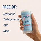 Secret Aluminum Free Deodorant for Women. 48hr Odor Protection. Free of Parabens Dyes Talc & Baking Soda. PH Balancing Minerals. Dry Solid. Rose Scent. 2.4 oz (Pack Of 3)