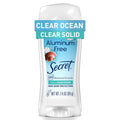 Secret Aluminum Free Deodorant for Women. 48hr Odor Protection. Free of Parabens Dyes Talc & Baking Soda. PH Balancing Minerals. Clear Solid. Clear Ocean Scent. 2.4 oz