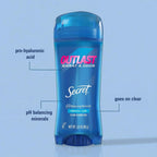 Secret Outlast Antiperspirant Deodorant for Women. 72hr Sweat & Odor Protection. PH Balancing Minerals. Clear Gel. Unscented 3.4 oz