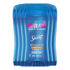 Secret Outlast Antiperspirant Deodorant for Women. 72hr Sweat & Odor Protection. Ph Balancing Minerals. Clear Gel. Hygienic Fresh Scent. 2.6 oz (Pack of 6)