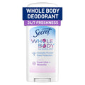Secret Whole Body Deodorant Stick for Women. Lilac & Waterlily Scent. Aluminum Free Deodorant Stick. 72 HR Odor Protection. 2.4 oz
