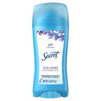 Secret Antiperspirant and Deodorant for Women. 24hr Sweat & Odor Protection. PH Balanced Protection. Gentle on Skin. Invisible Solid. Clean Lavender Scent. 2.6 oz
