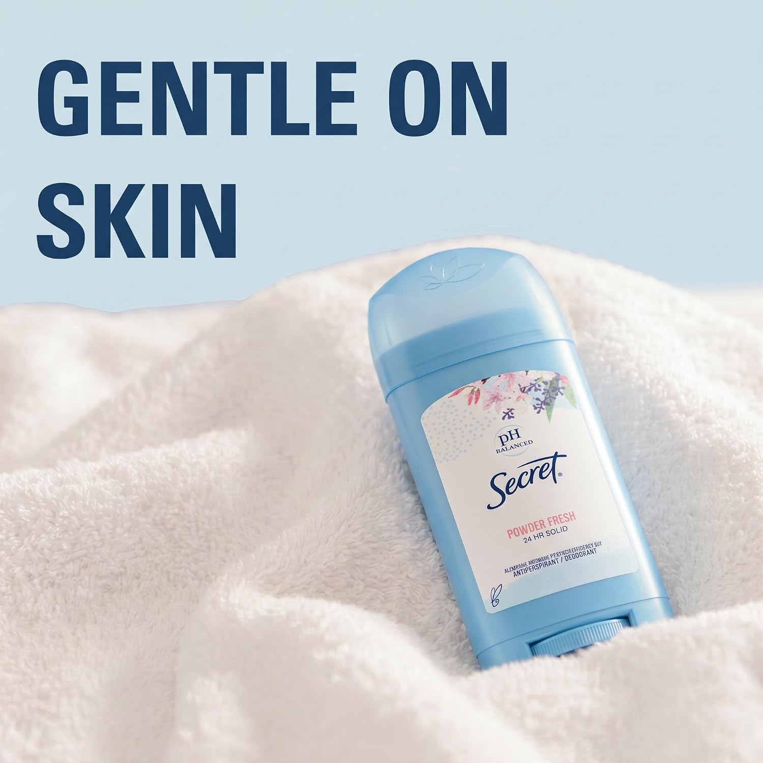 Secret Antiperspirant and Deodorant for Women. 24hr Sweat & Odor Protection. PH Balanced Protection. Gentle on Skin. Wide Solid. Powder Fresh Scent. 2.7 oz (Pack of 2)