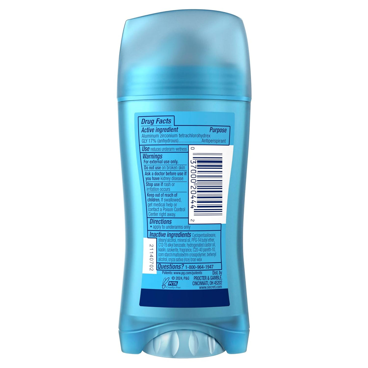 Secret Fresh Antiperspirant Deodorant for Women. 72hr Breathable Sweat & Odor Protection. Instant Freshness & Gentle. PH Balancing Minerals. Invisible Solid. Cozy Vanilla Scent. 2.6 oz (Pack of 3)