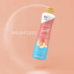 Secret Dry Spray Antiperspirant Deodorant for Women. 48hr Weightless Sweat & Odor Protection. Gentle on Skin. White Peach Scent. 4.1 oz (Pack of 3)
