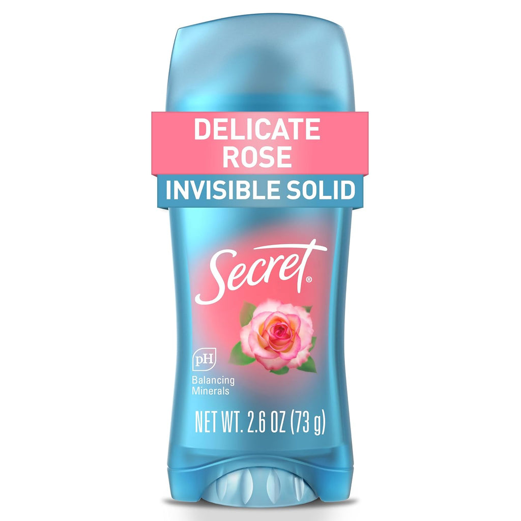 Secret Invisible Solid Antiperspirant and Deodorant. Rose Scent. 2.6 oz