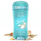 Secret Fresh Antiperspirant Deodorant for Women. 72hr Breathable Sweat & Odor Protection. Instant Freshness & Gentle. PH Balancing Minerals. Clear Gel. Light Ocean Breeze Scent. 2.6 oz