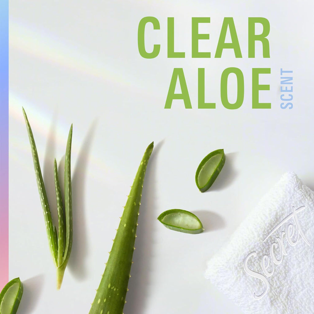 Secret Clinical Strength 100HR Sweat & Odor. Clear Gel Antiperspirant Deodorant for Women. 3X Stress Protection with Pro-Hyaluronic Acid. Ph Balancing Minerals. Clear Aloe Scent. 2.6 oz