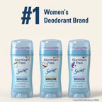 Secret Aluminum Free Deodorant for Women. 48hr Odor Protection. Free of Parabens Dyes Talc & Baking Soda. PH Balancing Minerals. Dry Solid. Rose Scent. 2.4 oz (Pack Of 3)