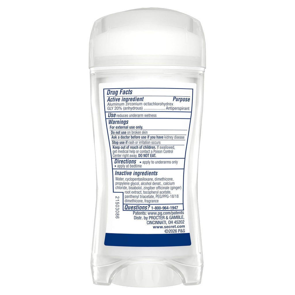 Secret Clinical Strength 100HR Sweat & Odor. Clear Gel Antiperspirant Deodorant for Women. 3X Stress Protection with Hyaluronic Acid. PH Balancing Minerals. Merry Berry Scent. 2.6 oz