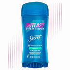 Secret Outlast Antiperspirant Deodorant for Women. Clear Gel. 72hr Sweat and Odor Protection. PH Balancing Minerals. Long Lasting Underarm Deodorant Gel. Unscented. 2.6 oz