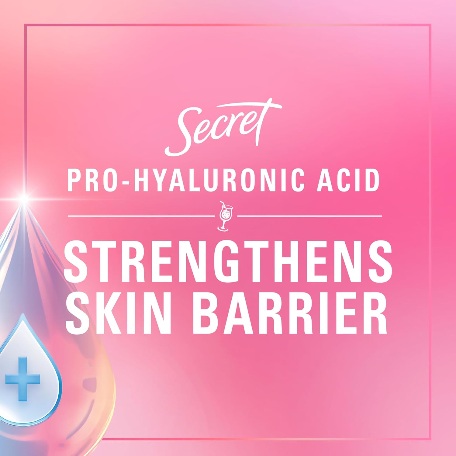 Secret Fresh Antiperspirant Deodorant. Berry Passionate Scent. 2.6oz | 72HR Freshness on the Rocks with Pro-Hyaluronic Acid. Miami Mocktails Limited Edition Invisible Solid. pH Balancing Minerals