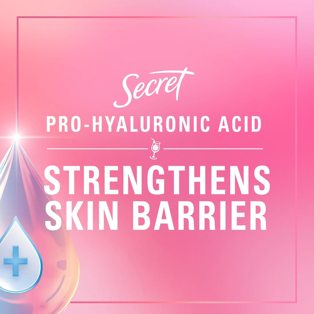 Secret Fresh Antiperspirant Deodorant. Berry Passionate Scent. 2.6oz | 72HR Freshness on the Rocks with Pro-Hyaluronic Acid. Miami Mocktails Limited Edition Invisible Solid. pH Balancing Minerals
