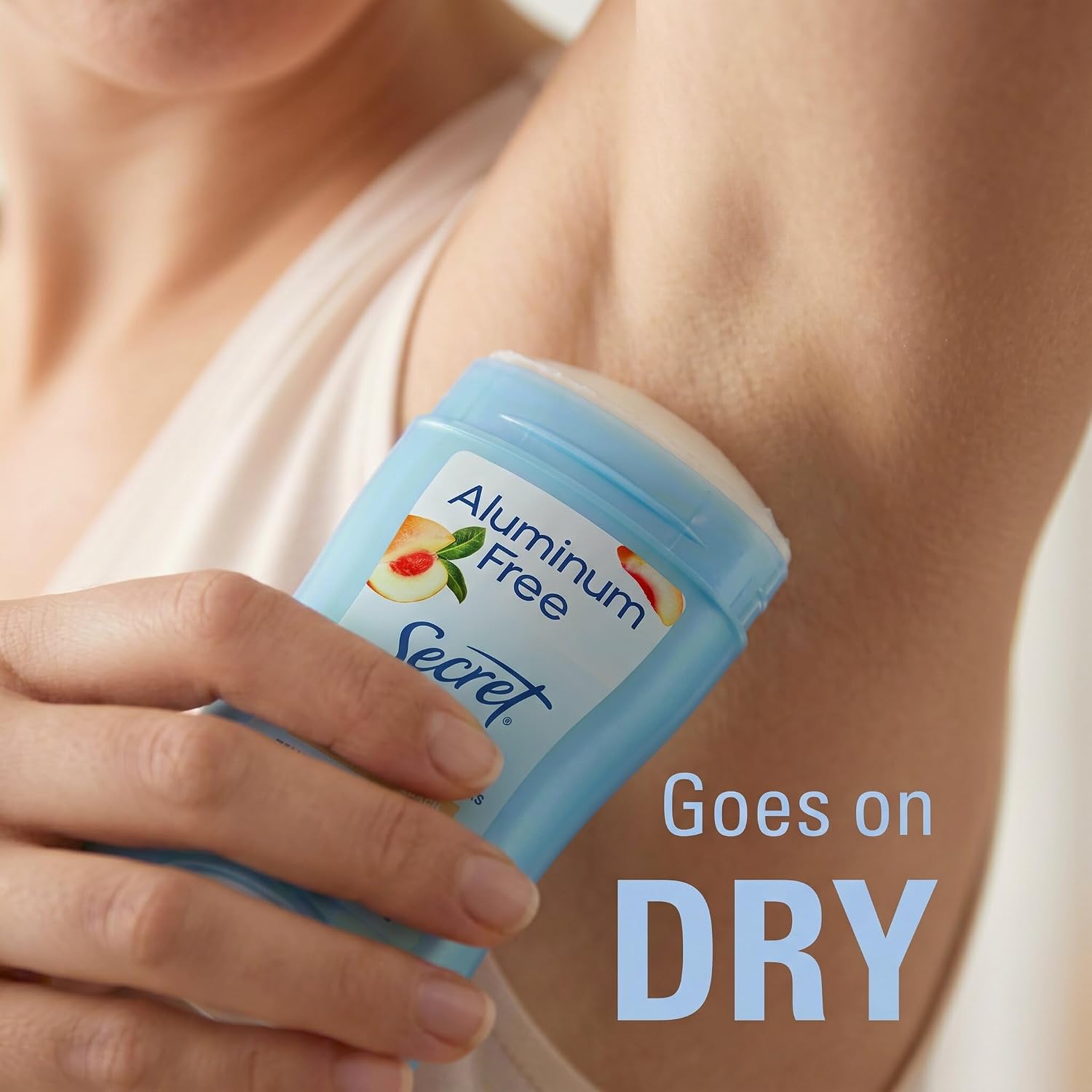 Secret Aluminum Free Deodorant | White Peach Scent | 2.4 oz (Pack Of 3) | Invisible Solid Deodorant for Women. 72hr Magnesium Powder Odor Protection. Free of Parabens. pH Balancing Minerals