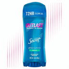 Secret Outlast Antiperspirant Deodorant for Women. 72hr Sweat & Odor Protection. PH Balancing Minerals. Clear Gel. Unscented 3.4 oz