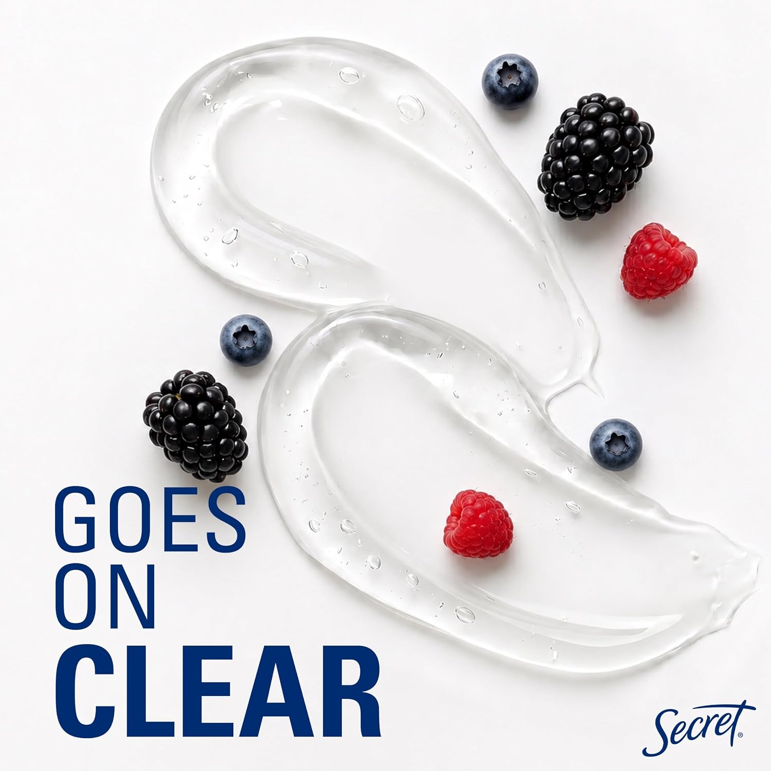 Secret Fresh Antiperspirant Deodorant for Women. 72hr Breathable Sweat & Odor Protection. Instant Freshness & Gentle. PH Balancing Minerals. Clear Gel. Refreshing Berry Scent. 2.6 oz (Pack of 2)
