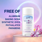 Secret Whole Body Deodorant Stick for Women. Lilac & Waterlily Scent. Aluminum Free Deodorant Stick. 72 HR Odor Protection. 2.4 oz