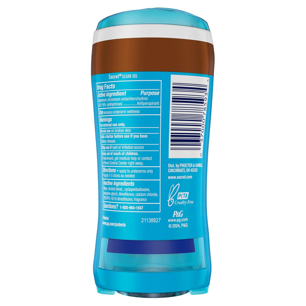 Secret Fresh Antiperspirant Deodorant for Women. 72hr Breathable Sweat & Odor Protection. Instant Freshness & Gentle. PH Balancing Minerals. Clear Gel. Nurturing Coconut Scent. 2.6 oz (Pack of 2)