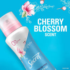 Secret Dry Spray Aluminum Free Deodorant for Women. 48hr Weightless Odor Protection. Gentle on Skin. Cherry Blossom Scent. 4.1 oz (Pack of 2)