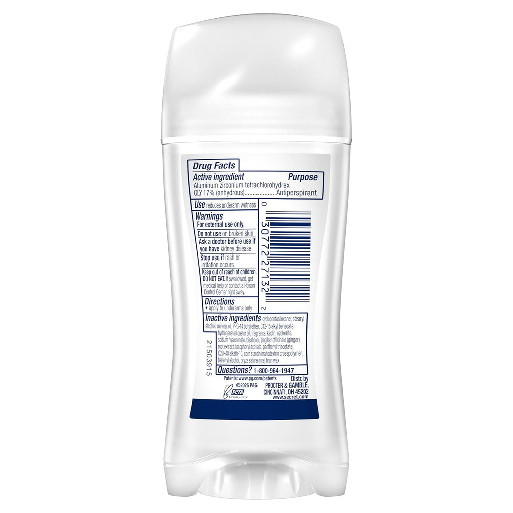 Secret Fresh Antiperspirant Deodorant for Women. Berry Bright Scent. 2.6oz | 72 Hour Holiday Sweat & Odor Protection with Pro-Hyaluronic Acid. Limited Edition Invisible Solid. pH Balancing Minerals