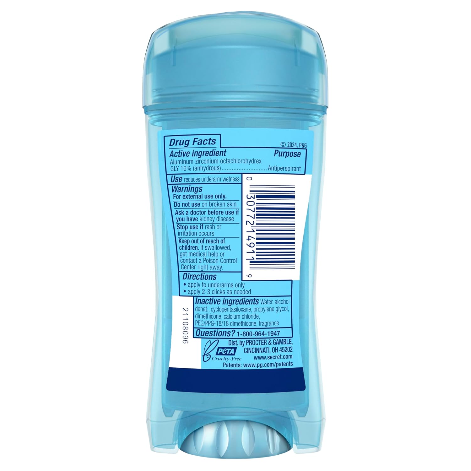 Secret Fresh Antiperspirant Deodorant for Women. 72hr Breathable Sweat & Odor Protection. Instant Freshness & Gentle. PH Balancing Minerals. Clear Gel. Mountain Air Scent. 2.6 oz