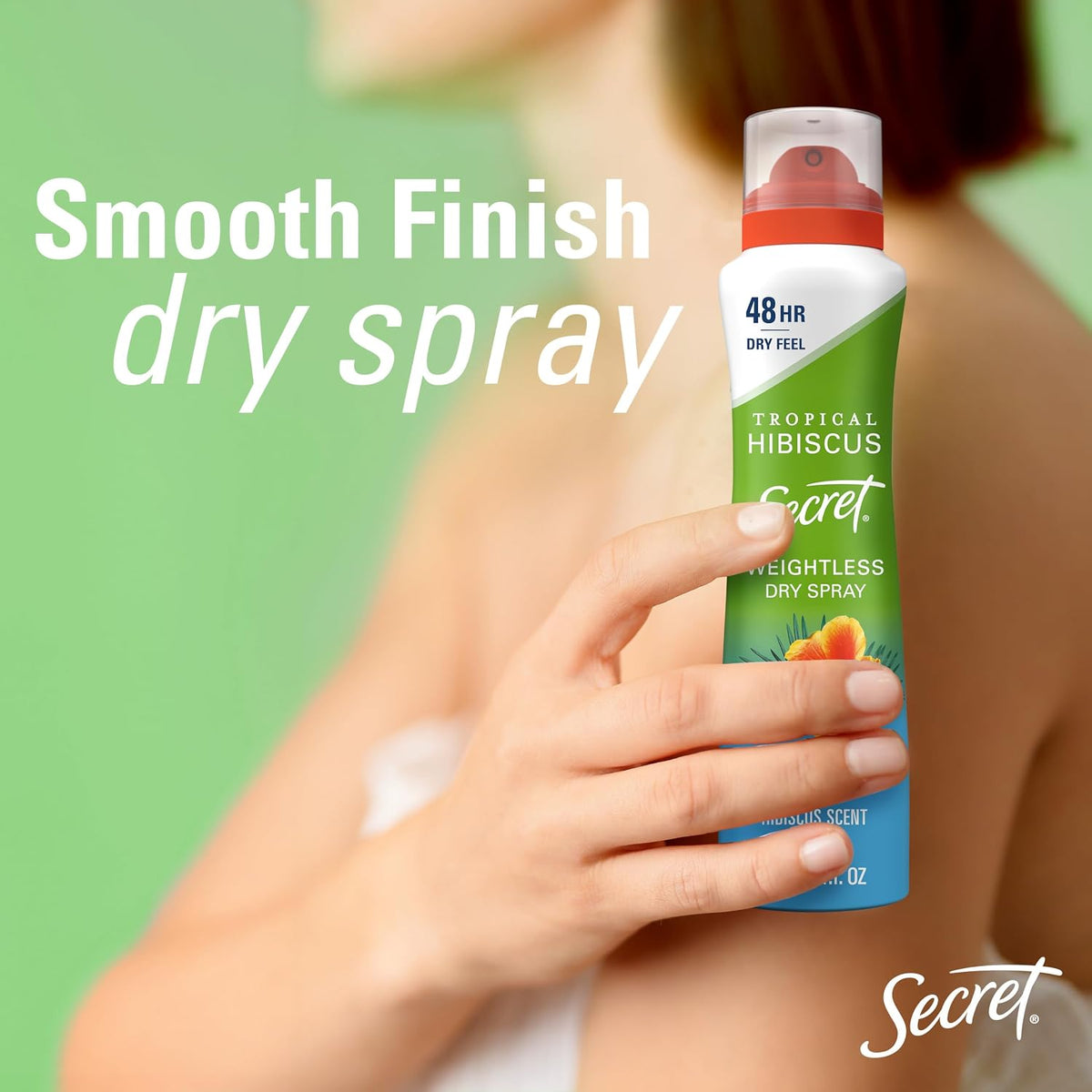 Secret Dry Spray Antiperspirant Deodorant for Women. 48hr Weightless Sweat & Odor Protection. Gentle on Skin. Tropical Hibiscus Scent. 4.1 oz (Pack of 3)