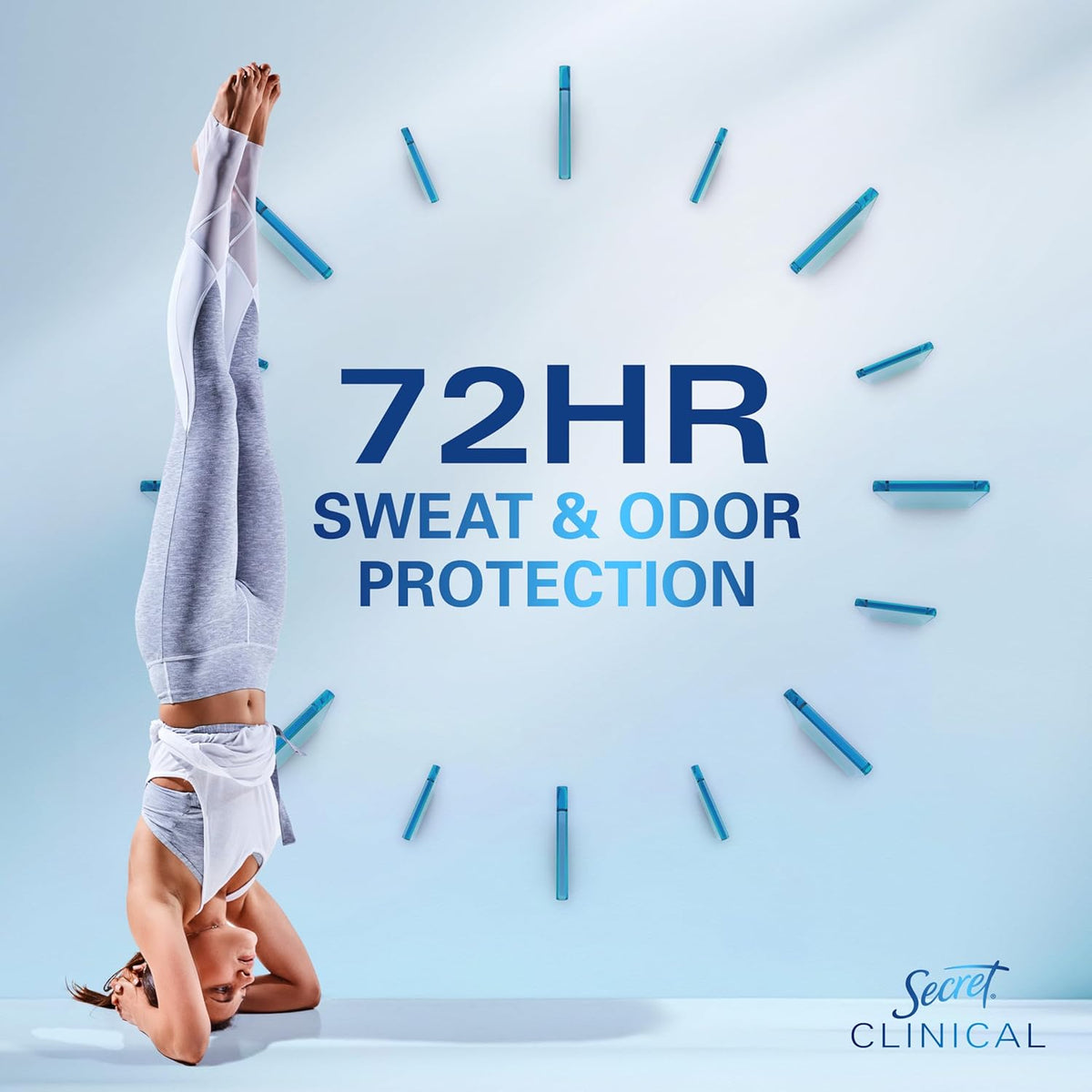 Secret Clinical Strength Antiperspirant Deodorant for Women. 3X Stress Protection. 72hr Sweat & Odor Protection. PH Balancing Minerals. Invisible Solid. Cool Waterlily Scent. 2.6 oz