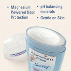 Secret Aluminum Free Deodorant for Women. 72hr Odor Protection. Free of Parabens Dyes Talc & Baking Soda. PH Balancing Minerals. Dry Solid. Cherry Blossom Scent. 2.4 oz (Pack Of 3)