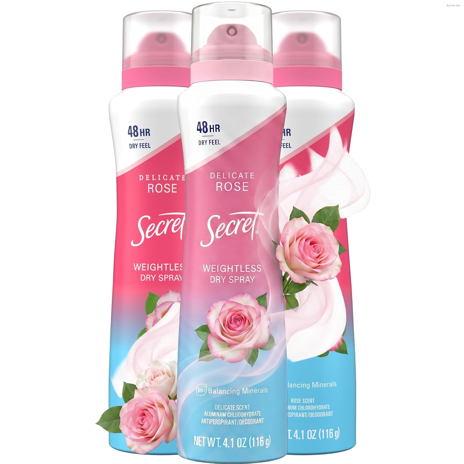 Secret Dry Spray Antiperspirant Deodorant for Women. 48hr Weightless Sweat & Odor Protection. Gentle on Skin. White Peach Scent. 4.1 oz (Pack of 3)
