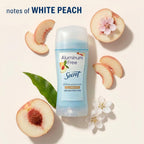 Secret Aluminum Free Deodorant | White Peach Scent | 2.4 oz (Pack Of 3) | Invisible Solid Deodorant for Women. 72hr Magnesium Powder Odor Protection. Free of Parabens. pH Balancing Minerals