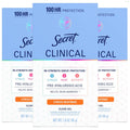 Secret Clinical Strength Antiperspirant Deodorant for Women. Stress Response. 3X Stress Protection. 72hr Sweat & Odor Protection. PH Balancing Minerals. Clear Gel. 1.6 oz (Pack of 3)