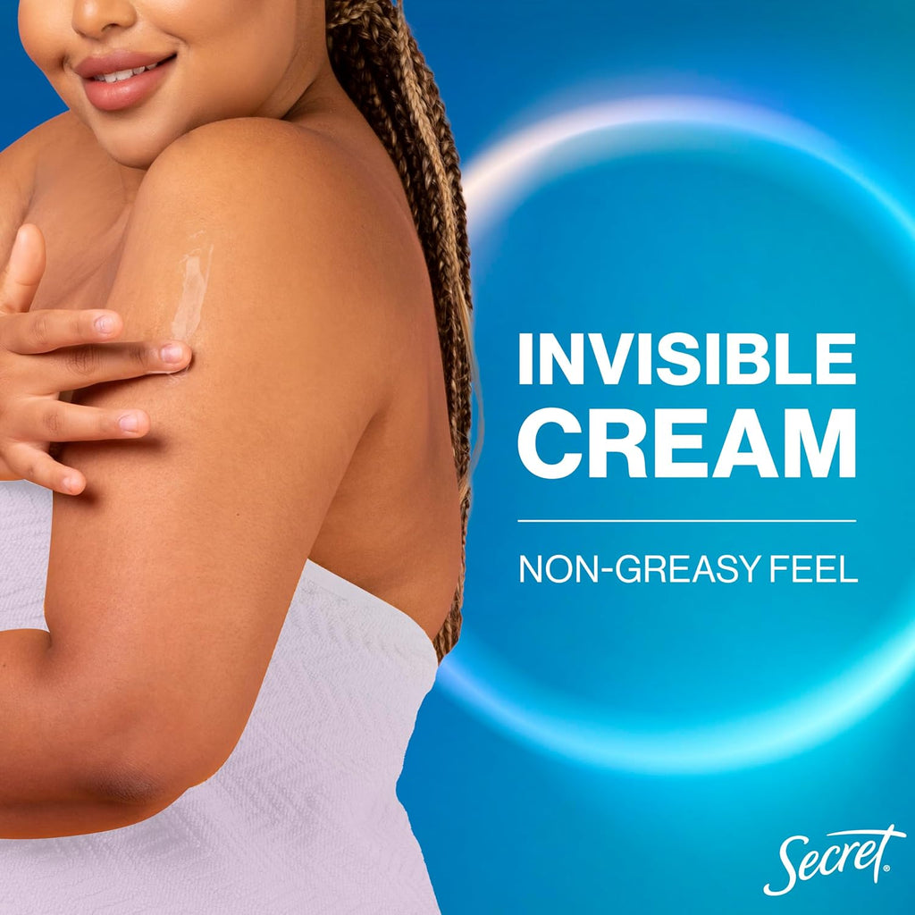 Secret Whole Body Deodorant Cream for Women. Peach & Vanilla Blossom Scent. Aluminum Free Deodorant. 72 HR Odor Protection. 3.0 oz