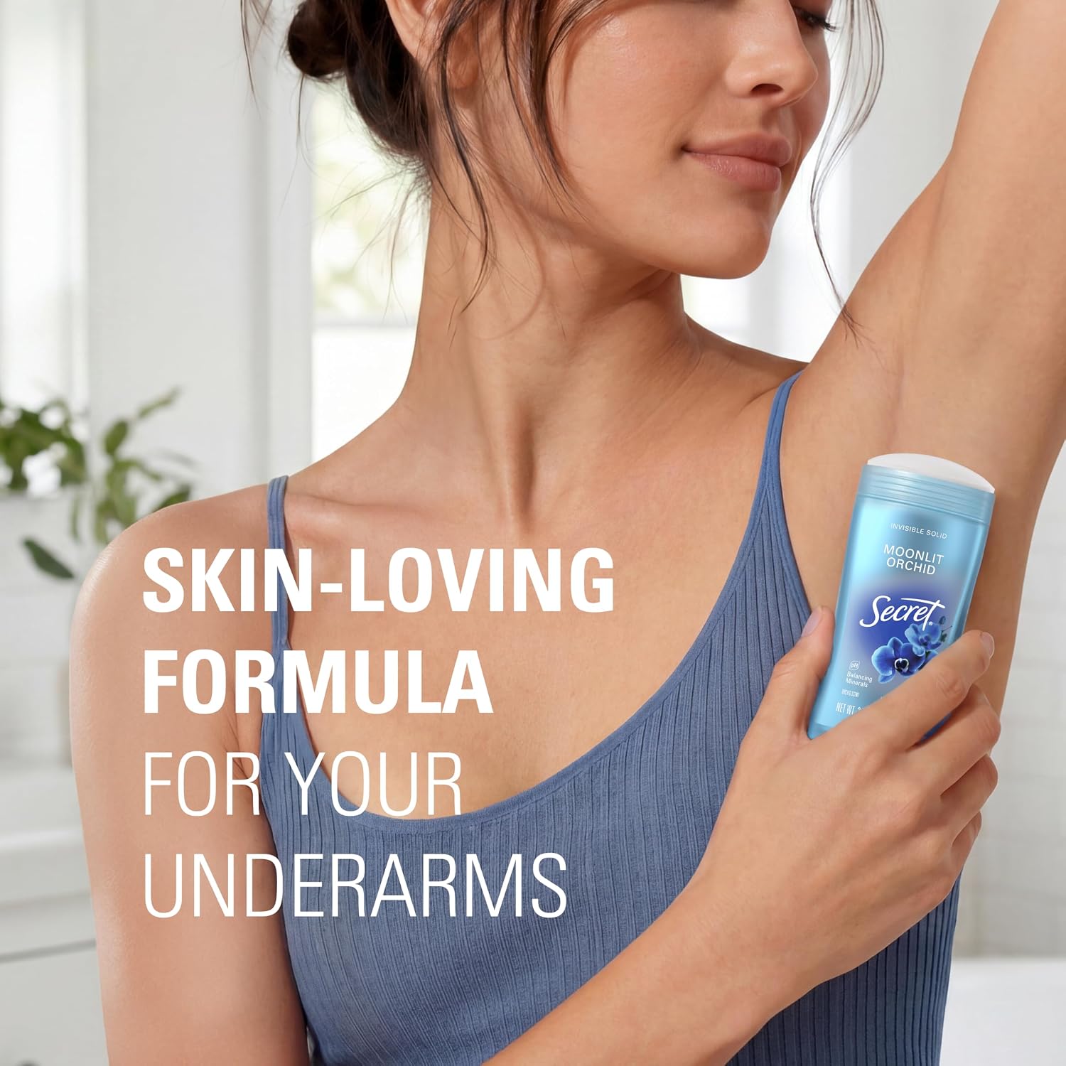 Secret Fresh Antiperspirant Deodorant for Women. 72hr Breathable Sweat & Odor Protection. Instant Freshness & Gentle. PH Balancing Minerals. Invisible Solid. Moonlight Orchid Scent. 2.6 oz