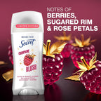 Secret Fresh Antiperspirant Deodorant. Champagne Blush Scent. 2.6oz | 72 Hour Holiday Sweat & Odor Protection with Pro-Hyaluronic Acid. Limited Edition Invisible Solid. pH Balancing Minerals