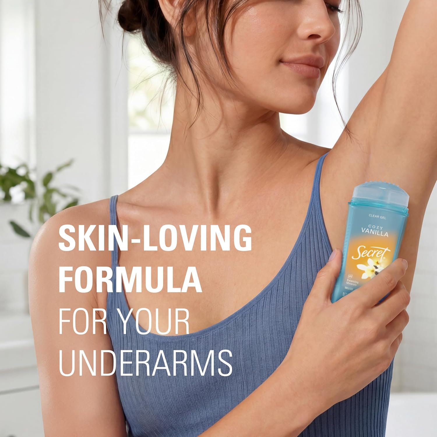 Secret Fresh Antiperspirant Deodorant for Women. 72hr Breathable Sweat & Odor Protection. Instant Freshness & Gentle. PH Balancing Minerals. Clear Gel. Cozy Vanilla Scent. 2.6 oz