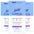 Secret Clinical Strength 100HR Sweat & Odor. Clear Gel Antiperspirant Deodorant for Women. 3X Stress Protection with Hyaluronic Acid. PH Balanced. Clean Lavender Scent. 1.6 oz (Pack of 3)