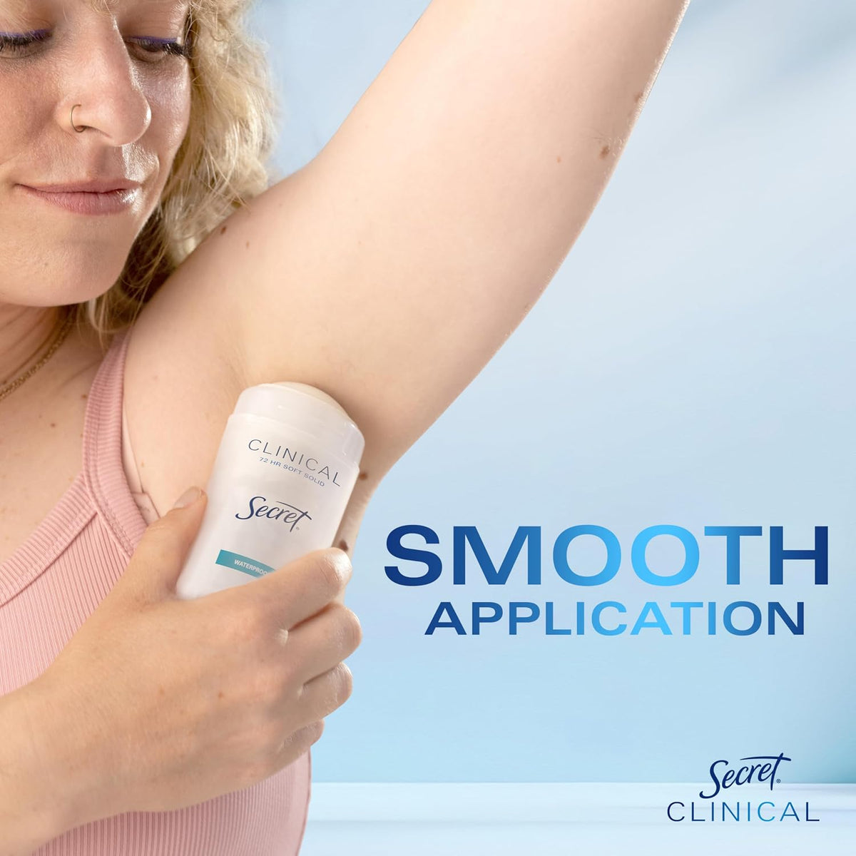 Secret Clinical Strength 100HR Sweat & Odor. Waterproof Soft Solid Antiperspirant Deodorant for Women. 3X Stress Protection. 72hr Sweat & Odor Protection. PH Balancing Minerals. 2.6 oz