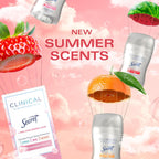 Secret Clinical Strength Antiperspirant Deodorant for Women. 3X Stress Protection. 72hr Sweat & Odor Protection. Pro-Hyaluronic Acid. Invisible Solid. Watermelon Summer Fizz Scent. 1.6 oz