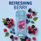 Secret Fresh Antiperspirant Deodorant for Women. 72hr Breathable Sweat & Odor Protection. Instant Freshness & Gentle. PH Balancing Minerals. Clear Gel. Refreshing Berry Scent. 2.6 oz (Pack of 2)