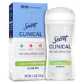 Secret Clinical Strength 100HR Sweat & Odor. Clear Gel Antiperspirant Deodorant for Women. 3X Stress Protection with Pro-Hyaluronic Acid. Ph Balancing Minerals. Clear Aloe Scent. 2.6 oz