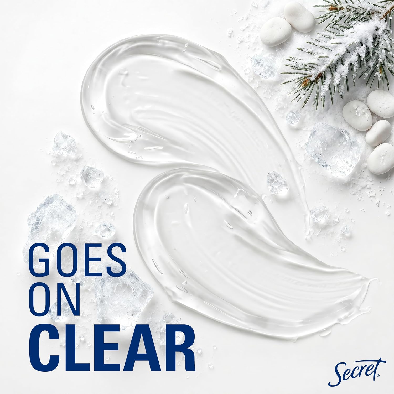 Secret Fresh Antiperspirant Deodorant for Women. 72hr Breathable Sweat & Odor Protection. Instant Freshness & Gentle. PH Balancing Minerals. Clear Gel. Mountain Air Scent. 2.6 oz